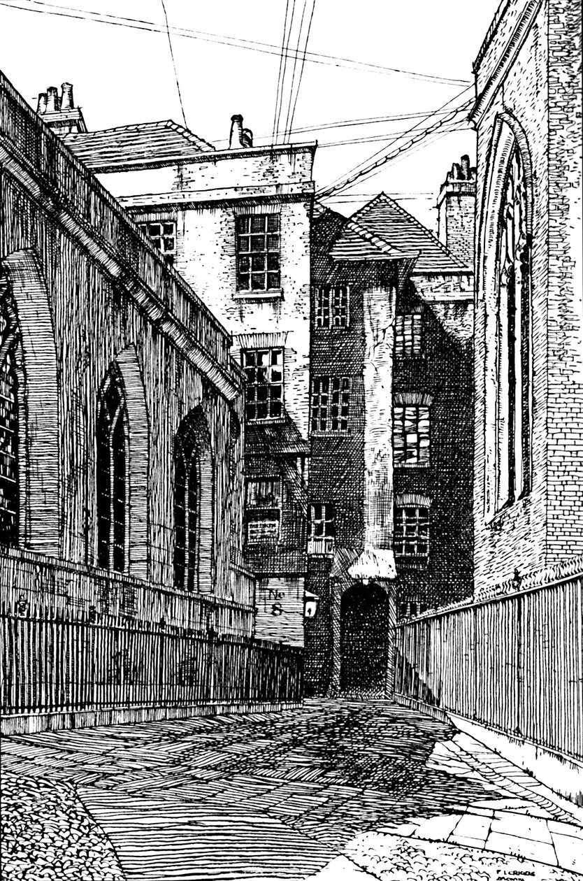 No. 8, Cliffords Inn, e Sala a sinistra, 1903 da Unbekannt