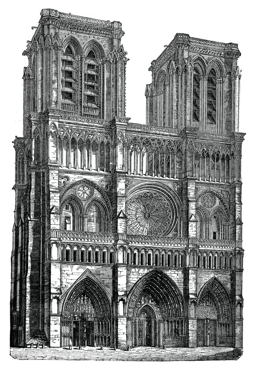 Notre Dame, Parigi, 1870 da Unbekannt