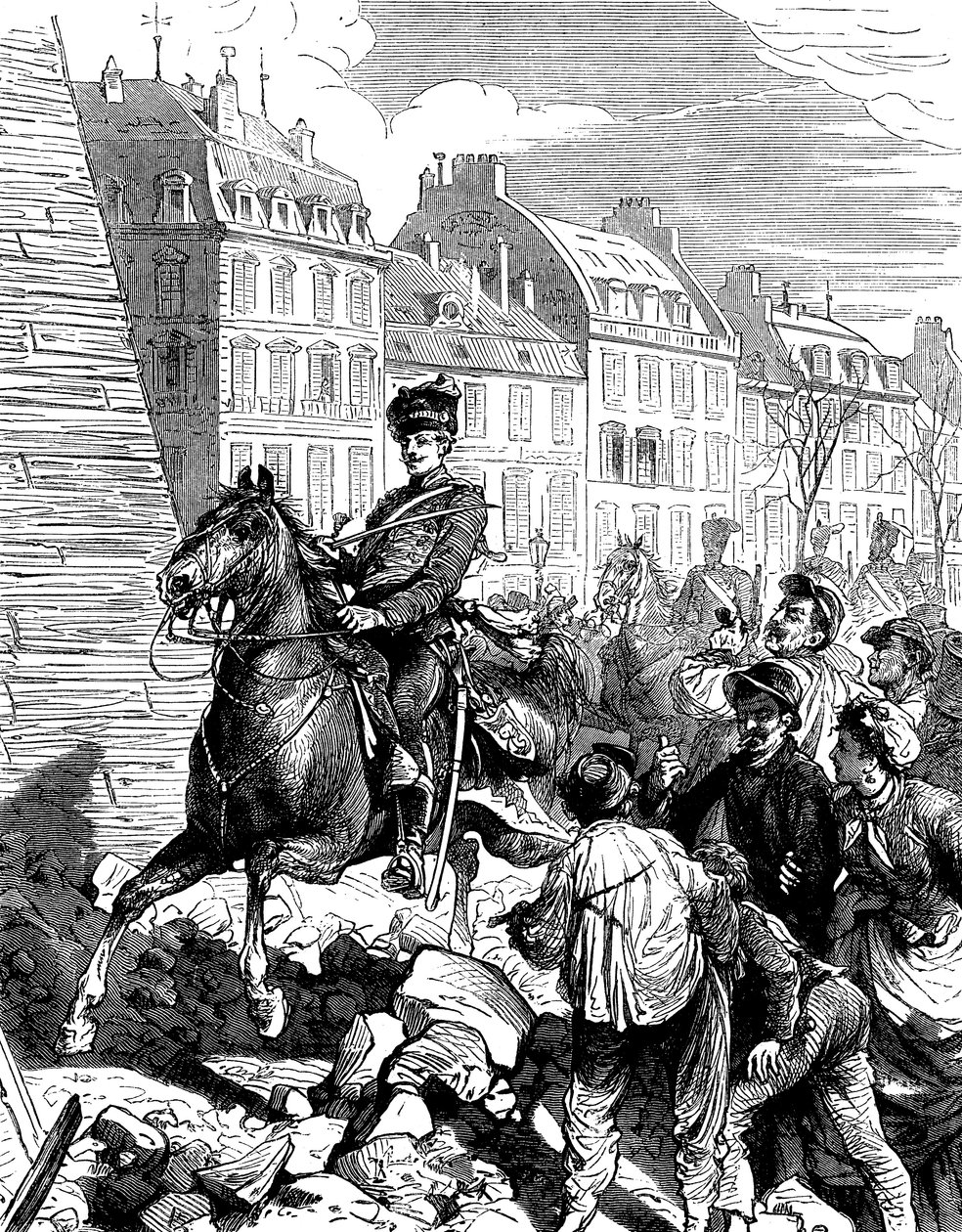 Occupazione di Parigi da parte dei tedeschi dopo la guerra franco-prussiana, febbraio 1871 c1880 da Unbekannt