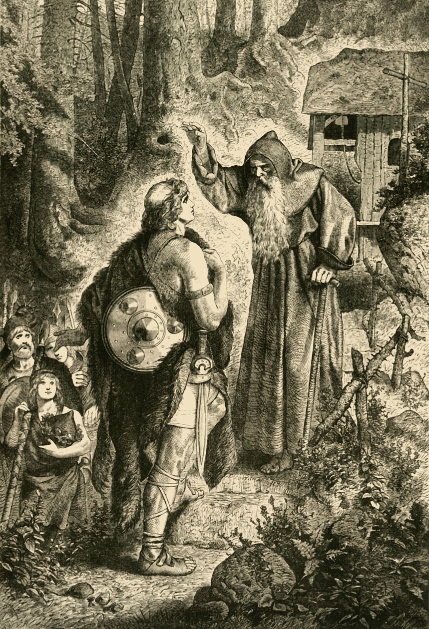 Odoacre e il monaco Severino, V secolo, 1890 da Unbekannt