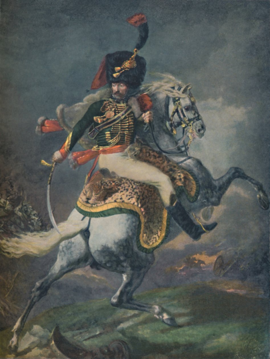 Ufficiale dei Cacciatori a cavallo in carica. Guardia Imperiale, c1812, 1896 da Unbekannt