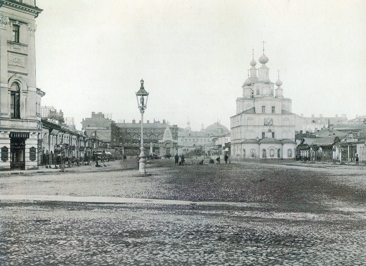 Okhotny Ryad Hunting Row, Mosca, Russia 1880s da Unbekannt