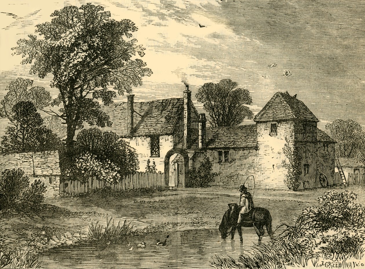 Vecchia Chalk Farm nel 1730, c1876 da Unbekannt
