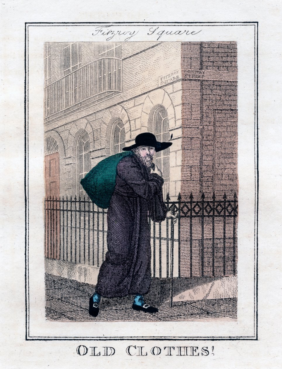 Vecchi vestiti!, Fitzroy Square, Londra, 1805 da Unbekannt