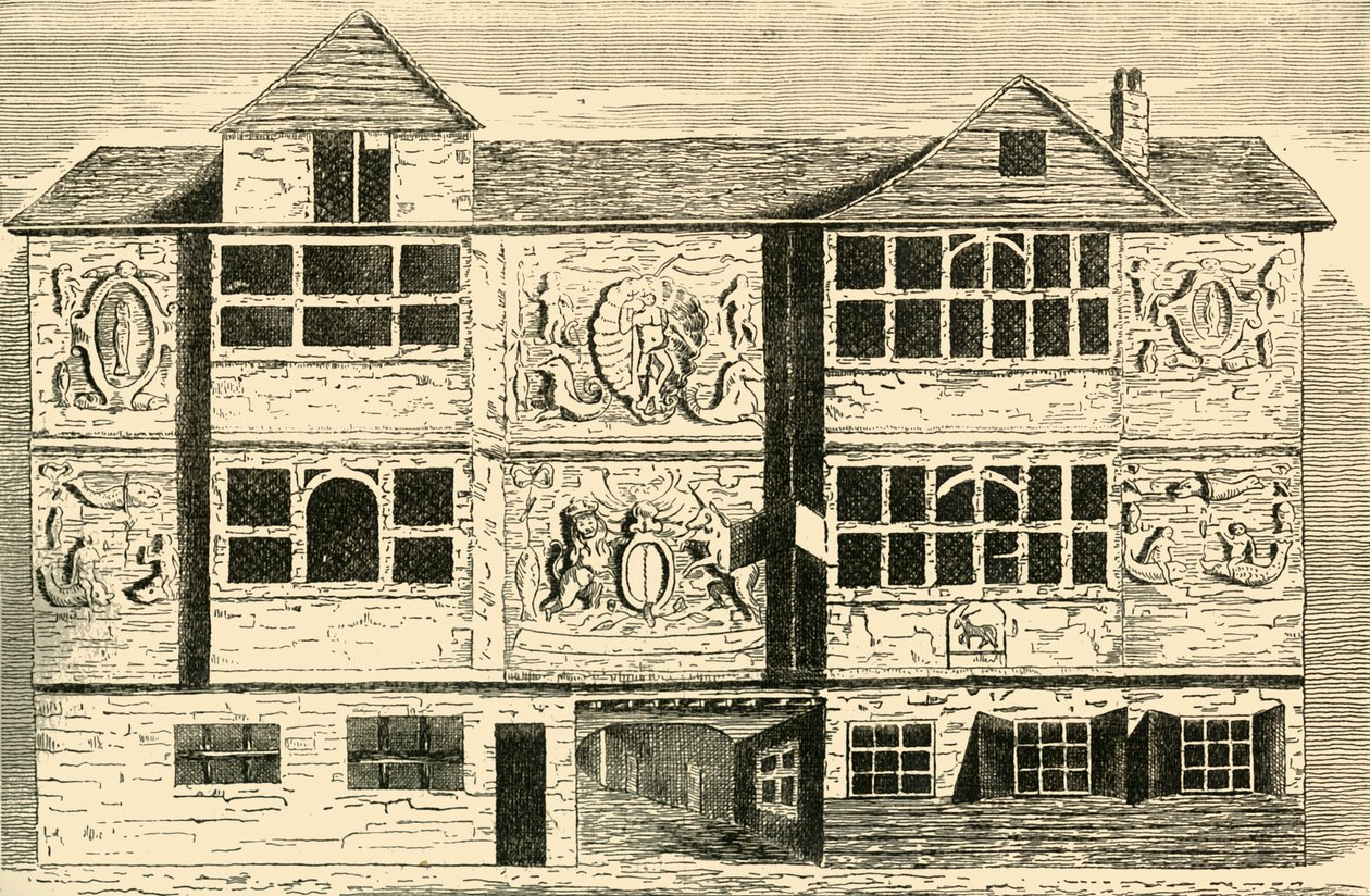 Vecchie case precedentemente a Bankside, c. 1878 da Unbekannt