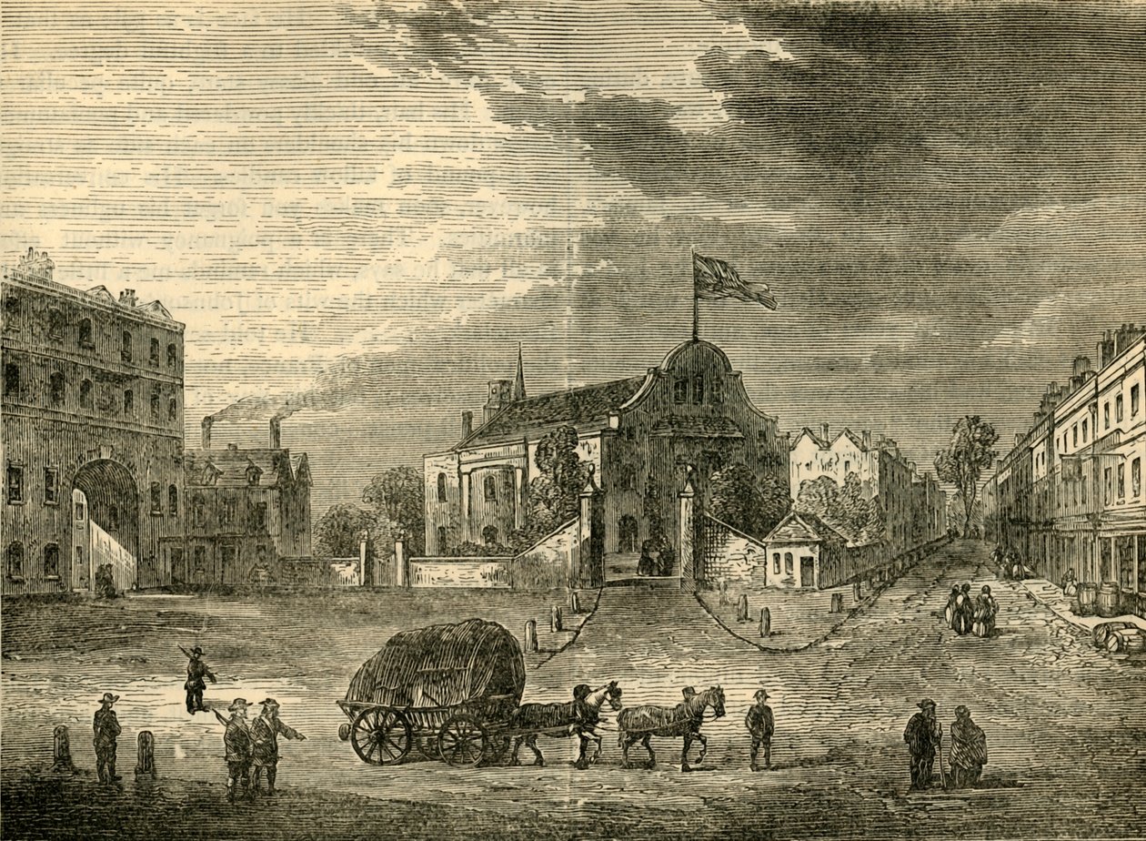Vecchia chiesa di Kensington, circa 1750, c1876 da Unbekannt
