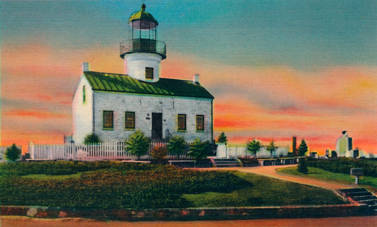 Vecchio faro spagnolo, costruito nel 1850. San Diego, California, c1941 da Unbekannt