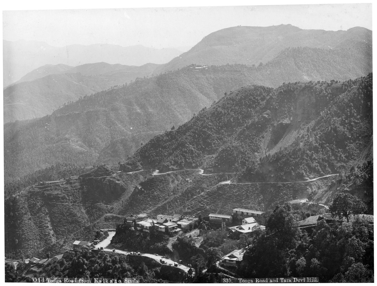 Vecchia strada Tonga da Kalka a Simla, India, inizio XX secolo da Unbekannt
