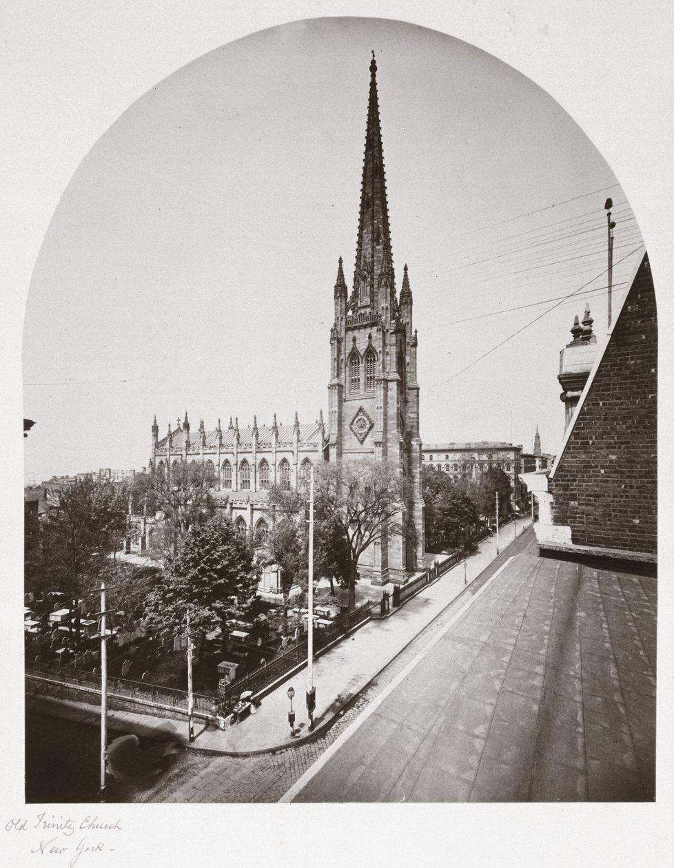Vecchia Trinity Church, New York City, New York, USA, c 1865 da Unbekannt