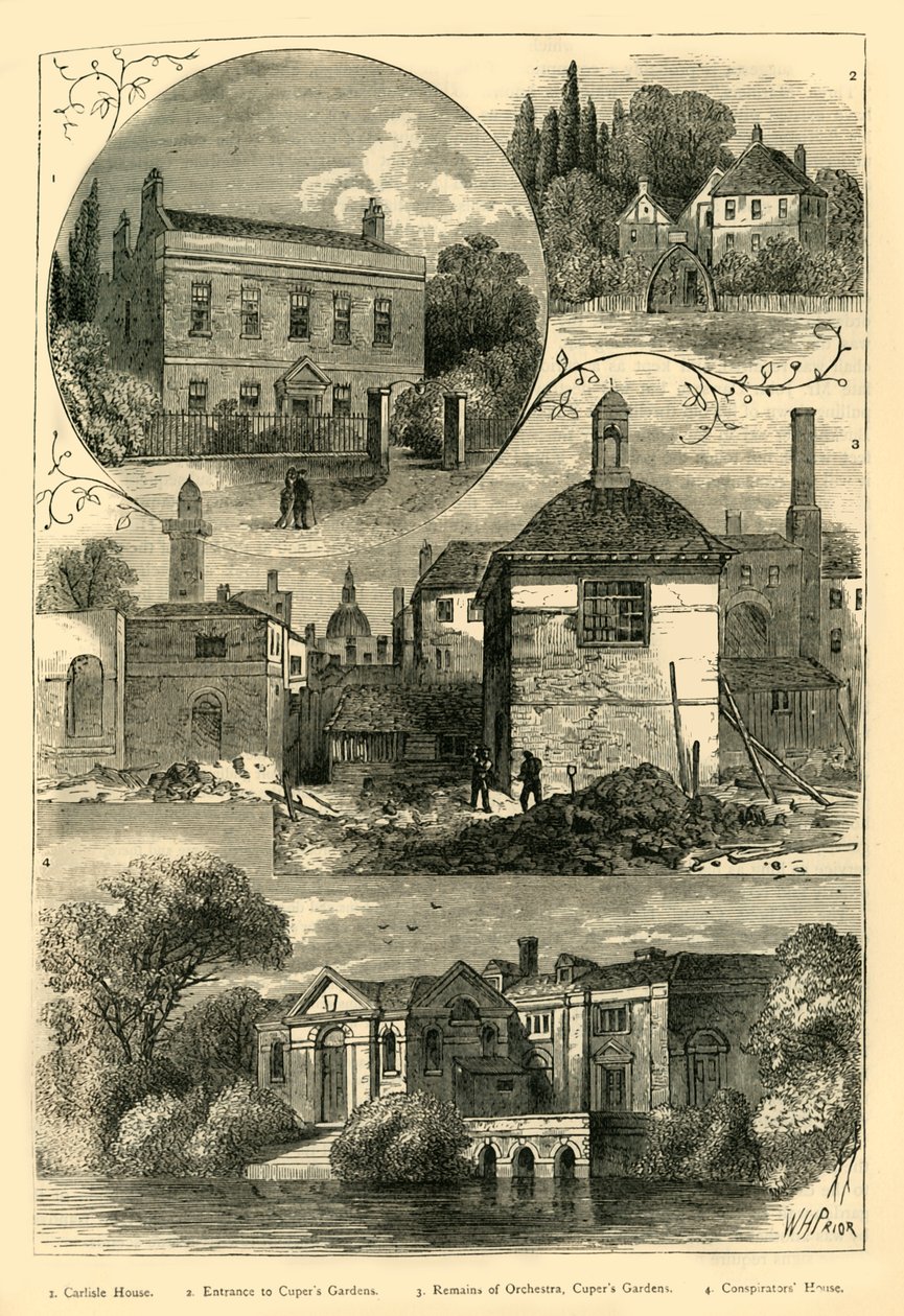 Vecchie vedute di Lambeth, c1878 da Unbekannt