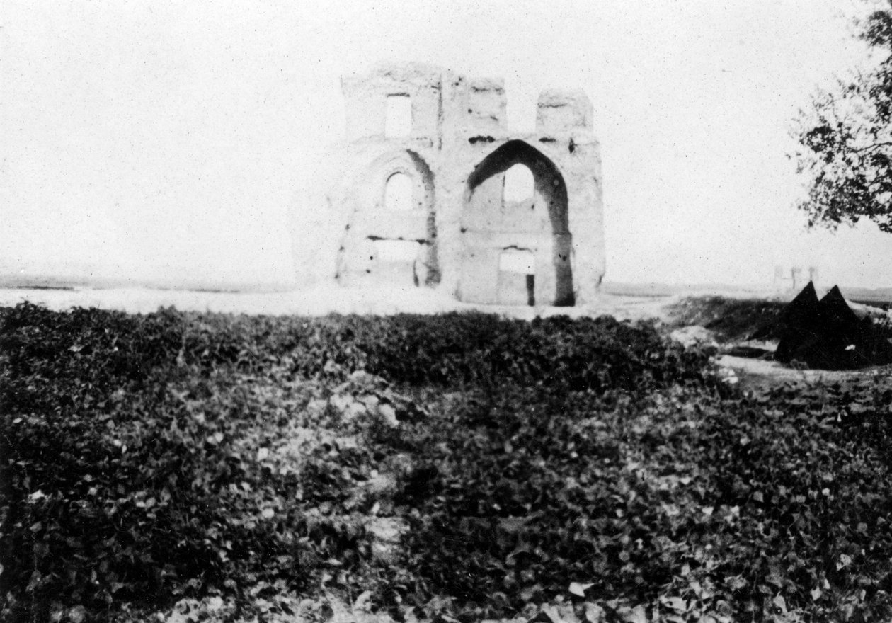 Vecchia rovina sulle rive del fiume Tigri, Mosul, Mesopotamia, 1918 da Unbekannt