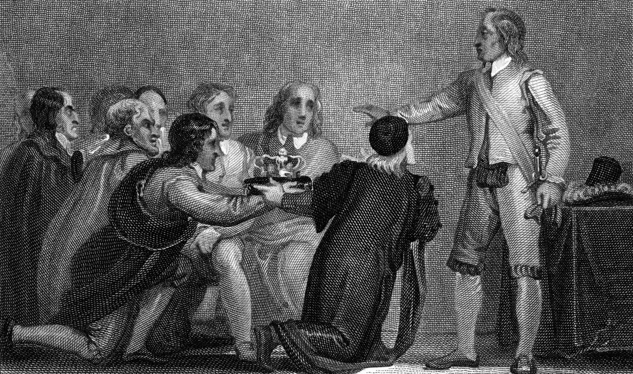 Oliver Cromwell rifiuta la corona, 1650s da Unbekannt