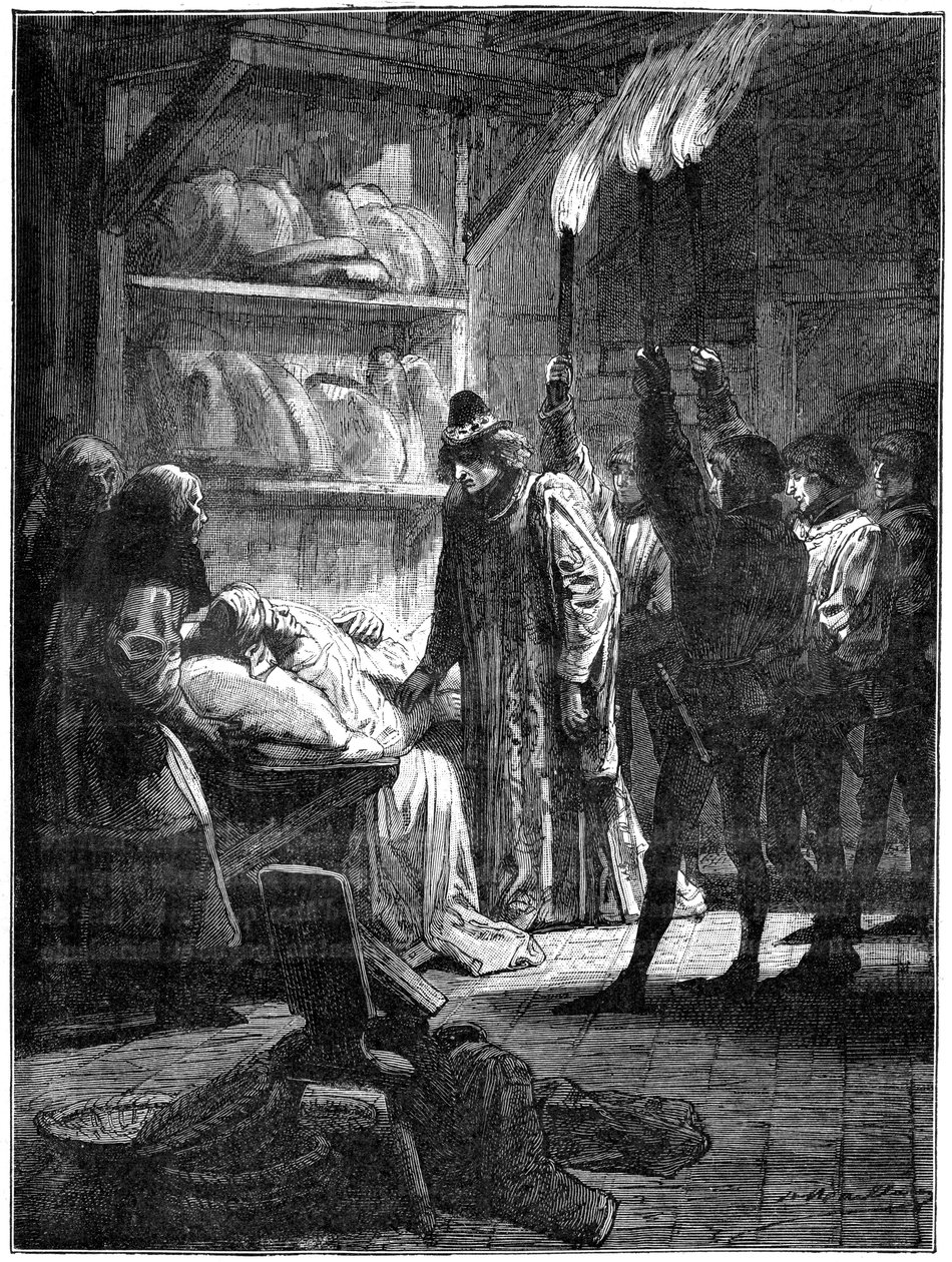 Olivier de Clisson racconta al re chi ha tentato di assassinarlo, 1898 da Unbekannt