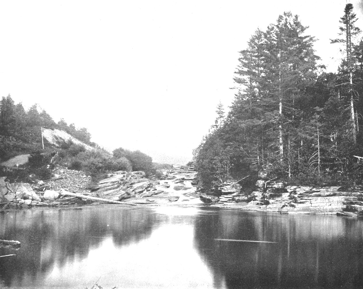 Sul fiume Ammonoosuc, Montagne Bianche, New Hampshire, USA, c1900 da Unbekannt