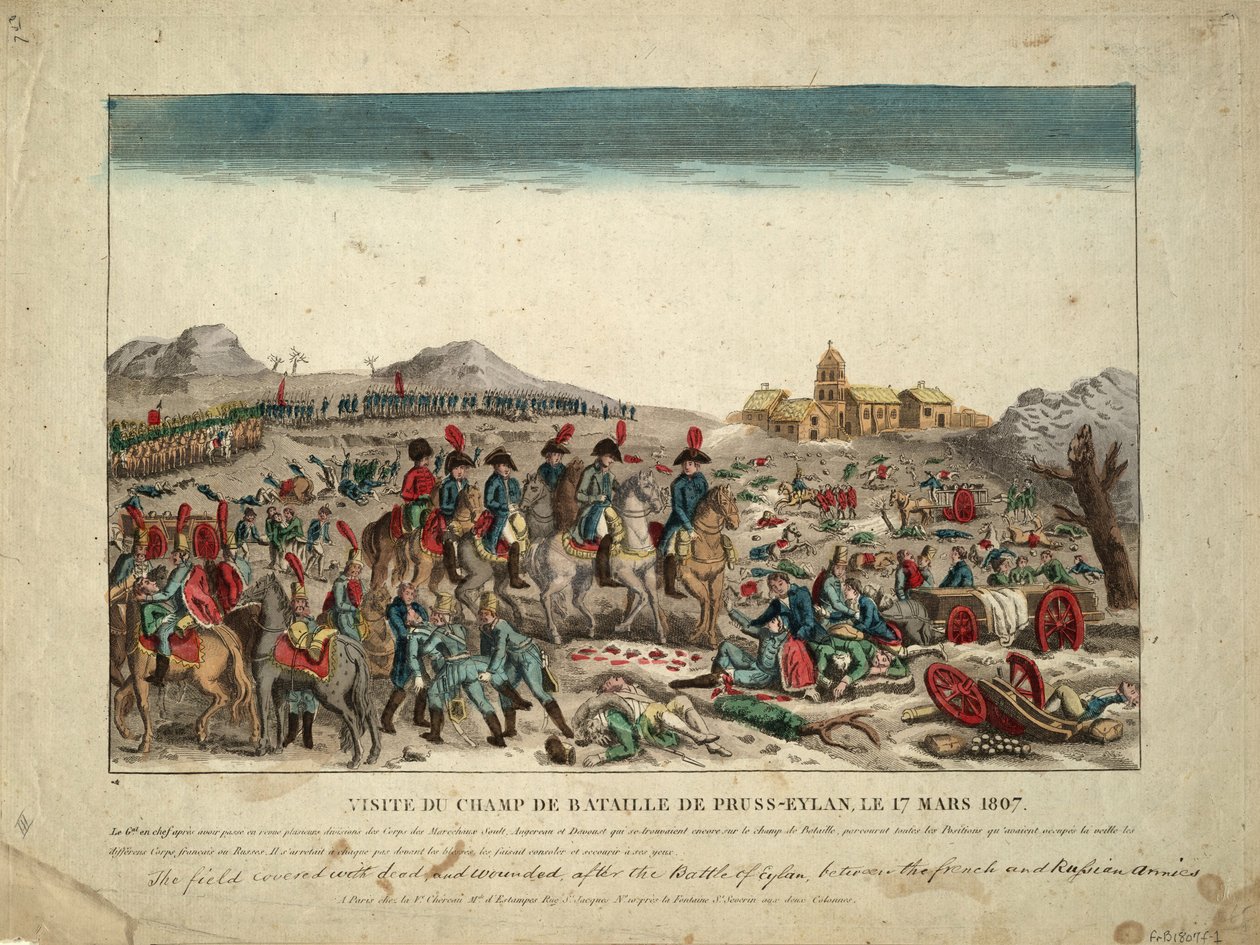 Sul campo di battaglia di Eylau, 1807 da Unbekannt