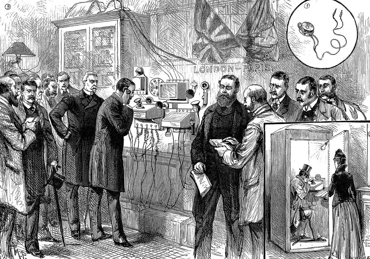 Apertura della linea telefonica anglo-francese, 1891 da Unbekannt