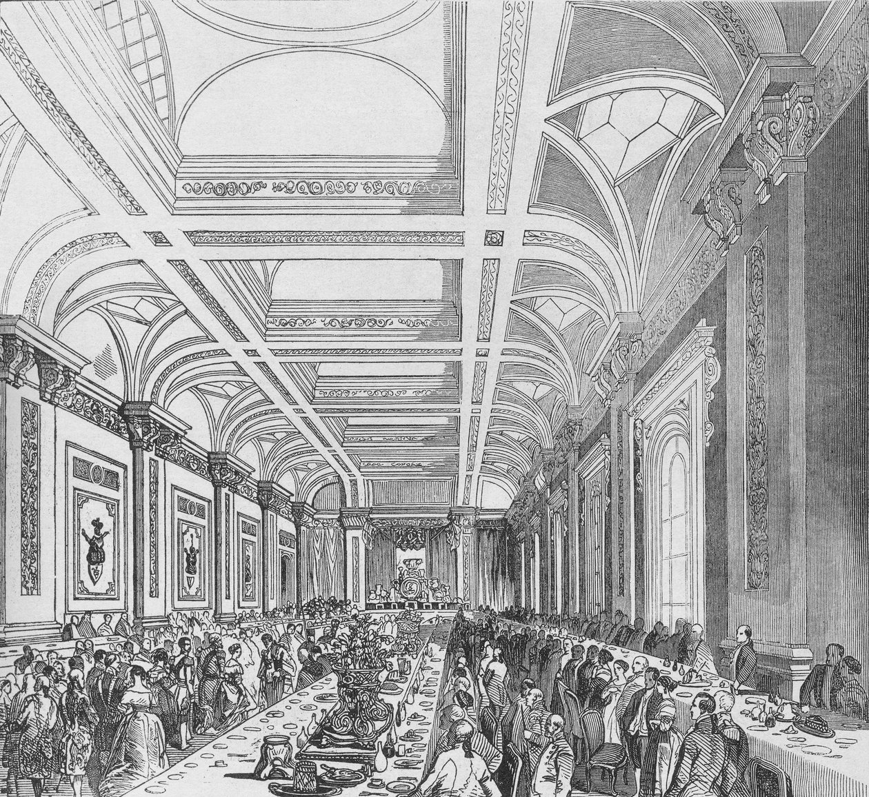 Apertura della Terza Borsa Reale, 1844. Banchetto nella Sala delle Sottoscrizioni, 1928 da Unbekannt