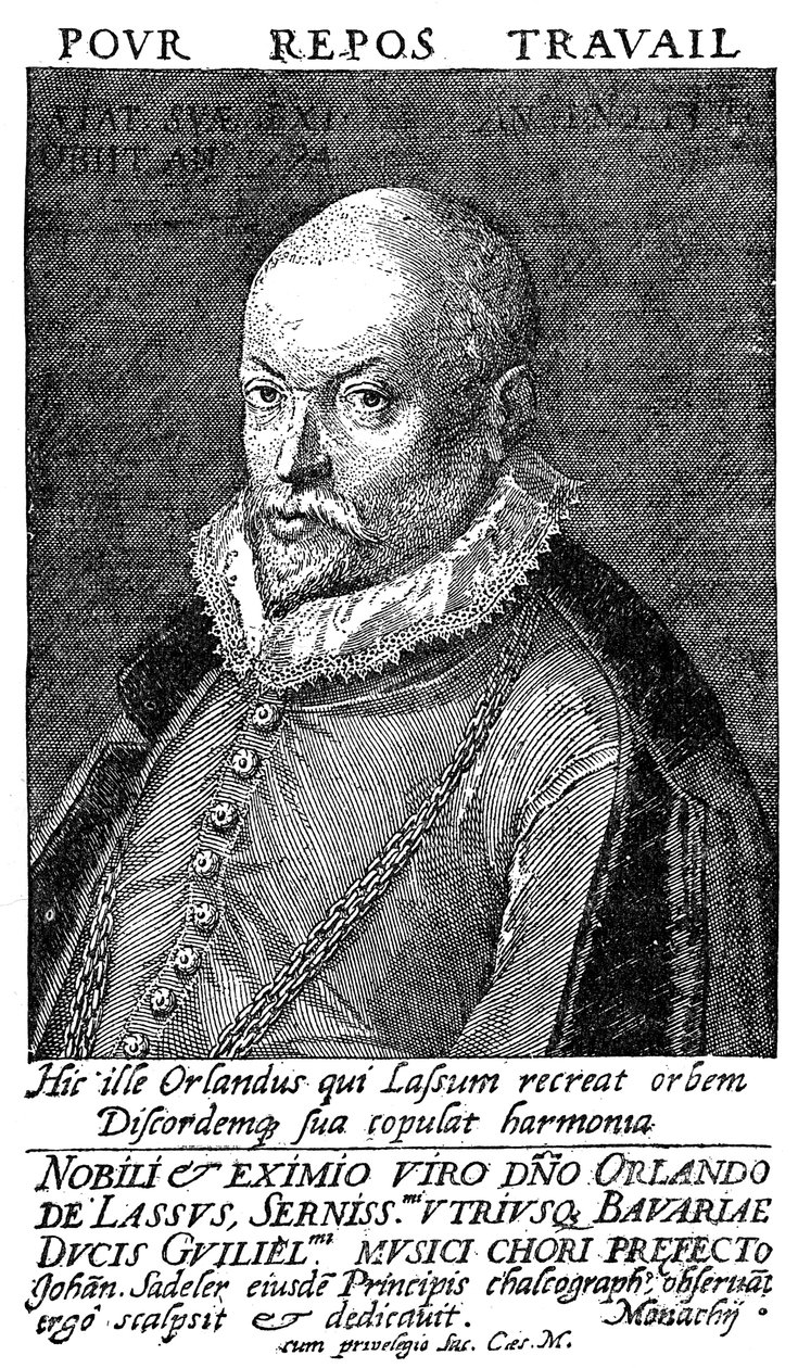 Orlandus Lassus, compositore e musicista rinascimentale fiammingo, XVI secolo da Unbekannt