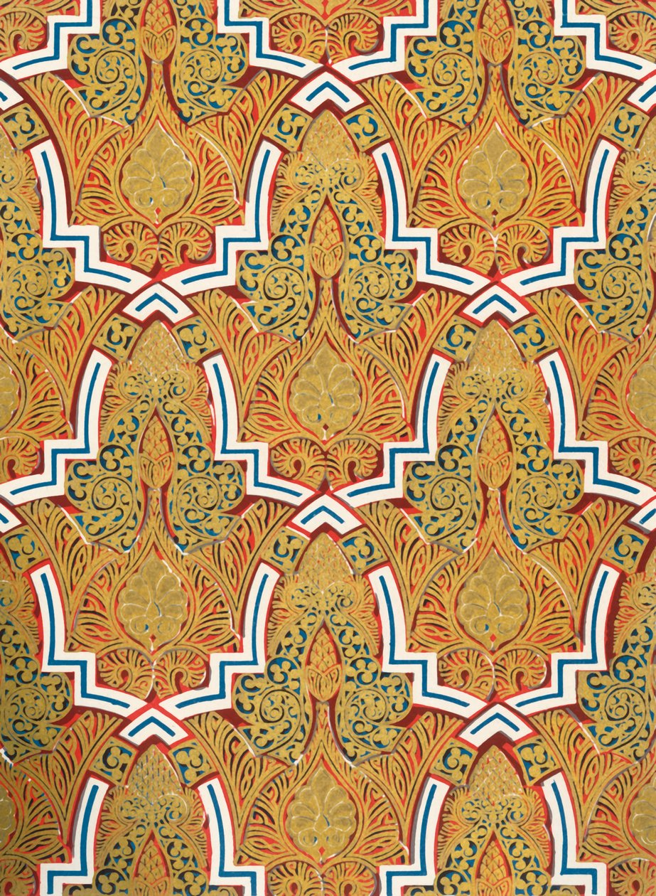 Ornamento in pannelli sulle pareti, Corte della Moschea, 1907 da Unbekannt