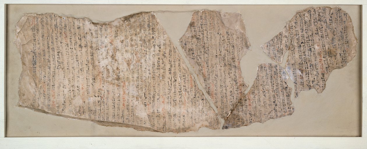 Ostracon, iscritto in ieratico, XIX dinastia c1292 a.C. - c1190 a.C. da Unbekannt