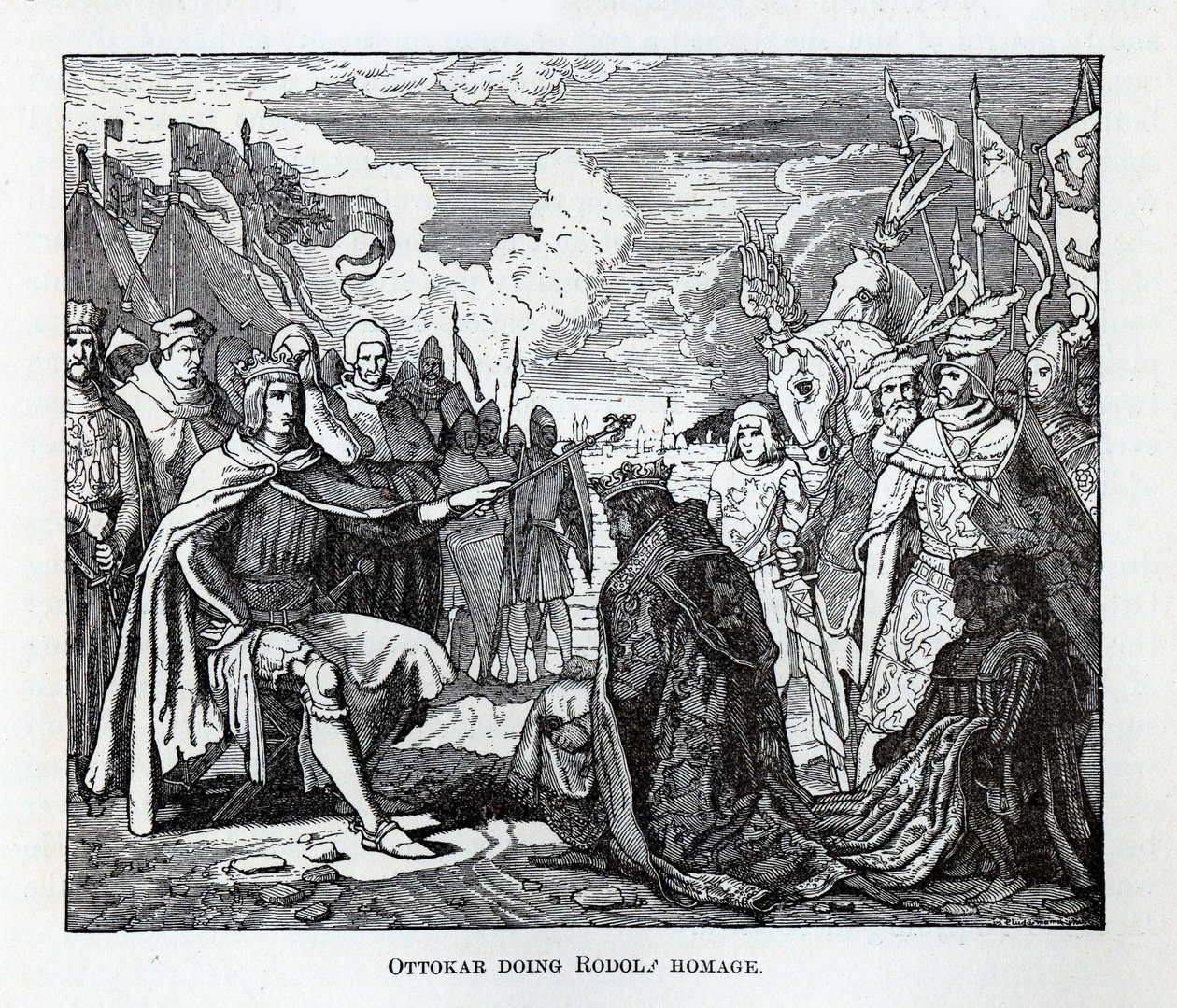 Ottokar rende omaggio a Rodolfo, 1882 da Unbekannt