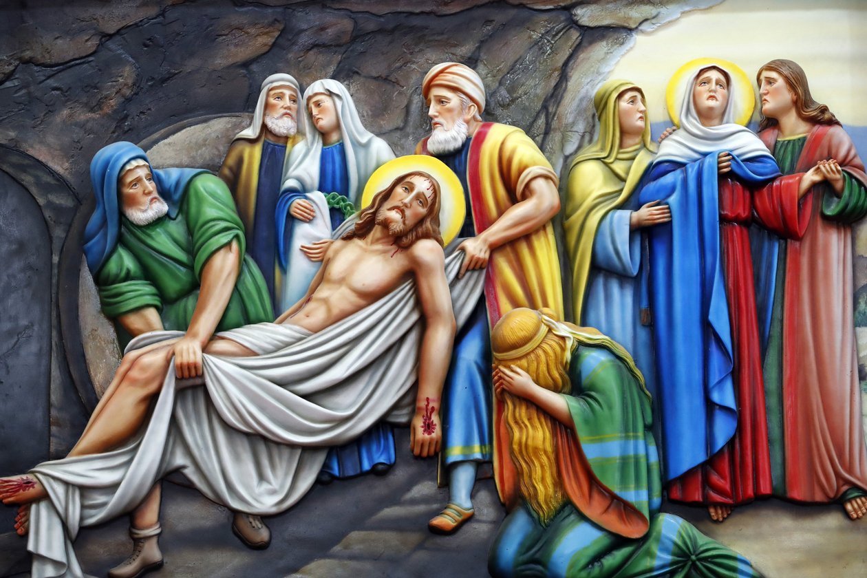 Via Crucis, Stazione 14: Gesù è deposto nel sepolcro da Unbekannt