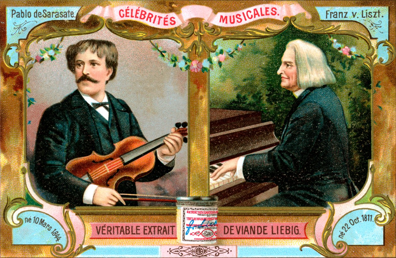 Pablo de Sarasate e Franz Liszt da Unbekannt