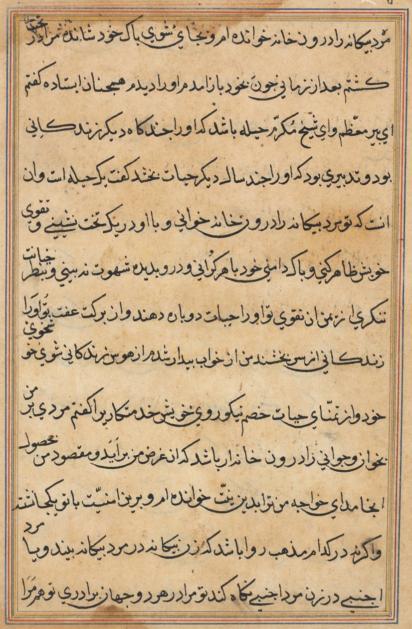 Pagina da Tales of a Parrot Tuti-nama: pagina di testo da Unbekannt