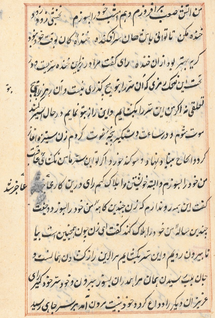 Pagina da Tales of a Parrot Tuti-nama: pagina di testo da Unbekannt