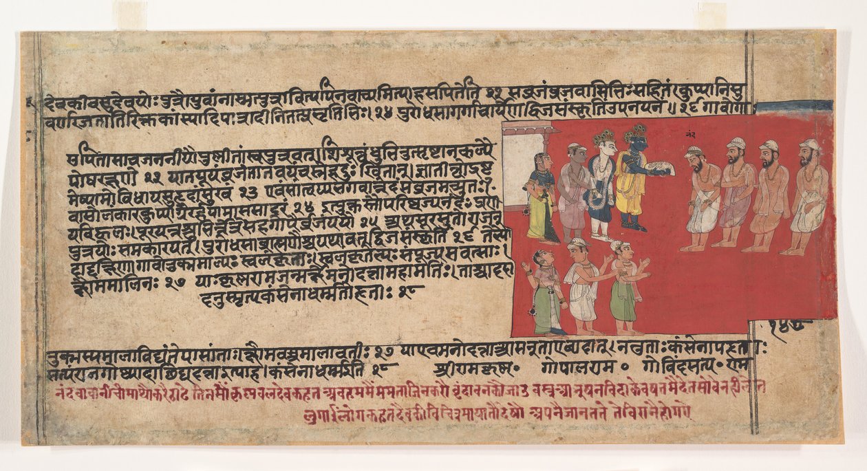 Pagina da un Bhagavata Purana Disperso Antiche Storie di Lord Vishnu, ca. 1630-50 da Unbekannt