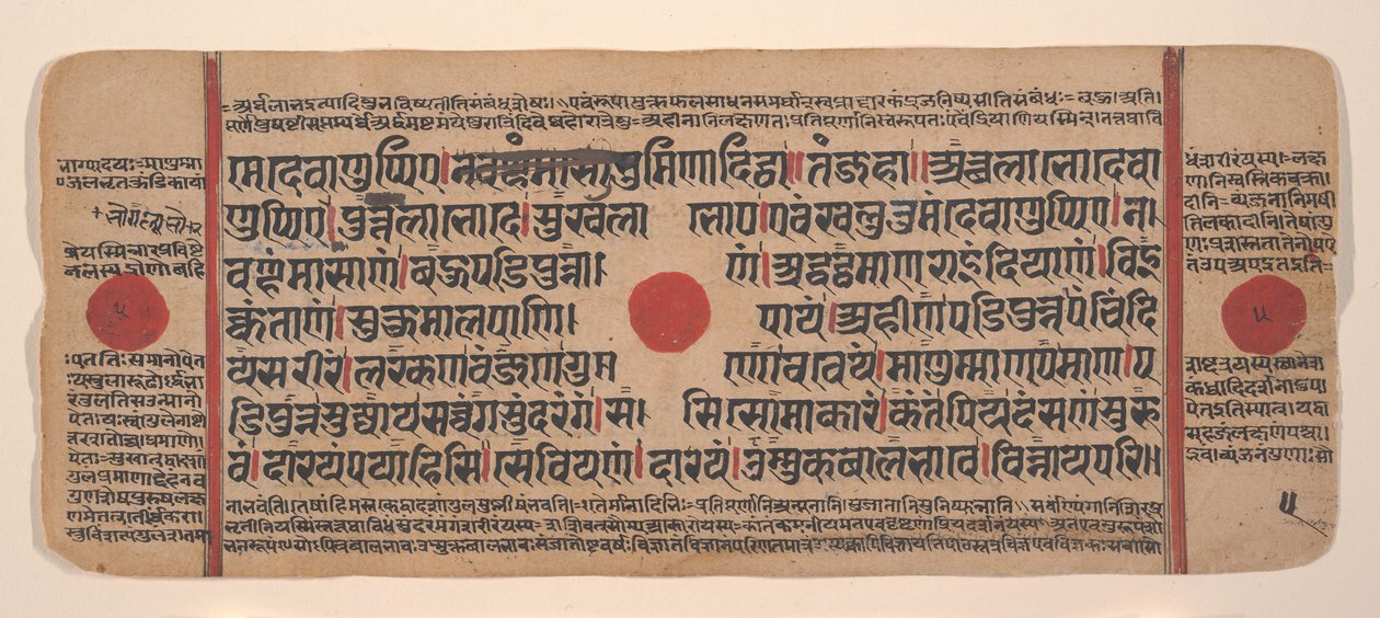 Pagina da un Kalpa Sutra Jain disperso, XV secolo da Unbekannt