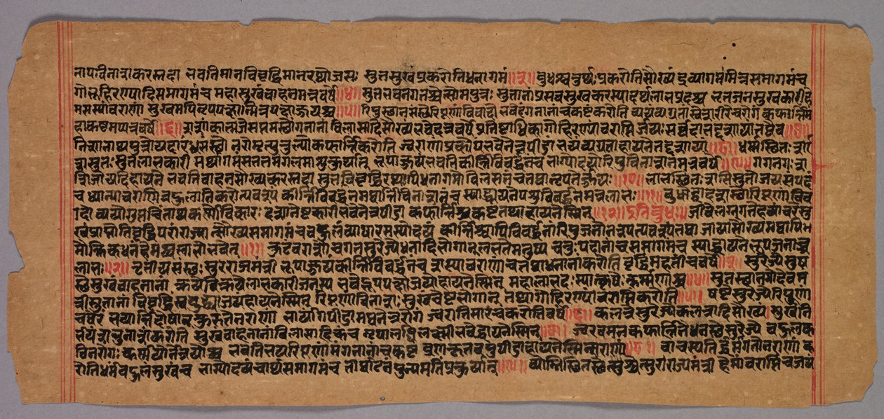 Pagina da un Manoscritto Jaina, 1400-1500 da Unbekannt