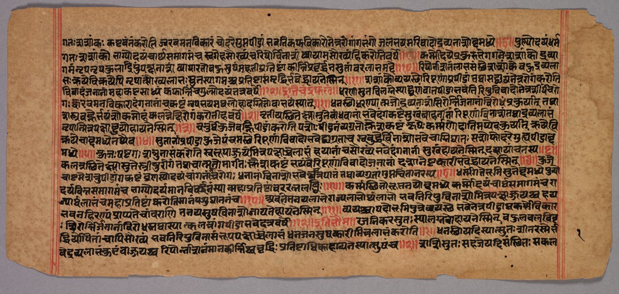 Pagina da un manoscritto Jaina, 1400-1500 da Unbekannt