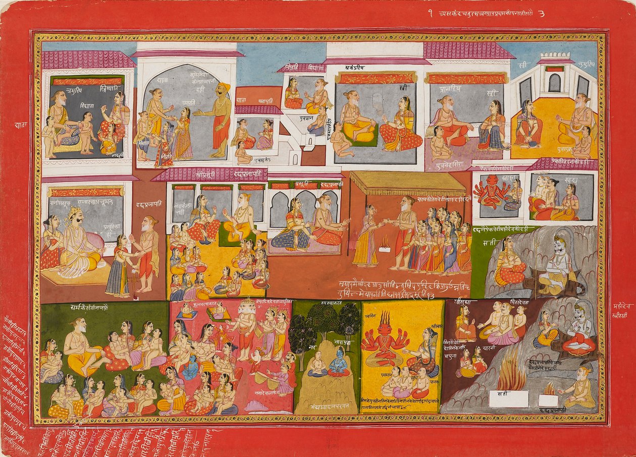 Pagina da una serie del Bhagavata Purana, c1780 da Unbekannt