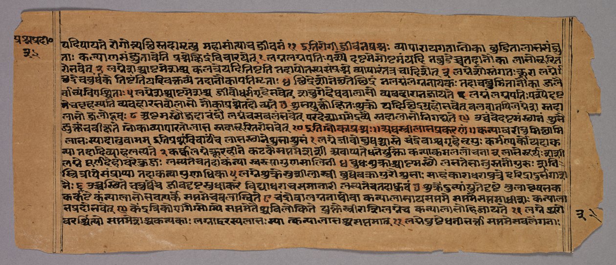 Pagina dal Prasnapradipa, un testo di astrologia indù, 1500 da Unbekannt