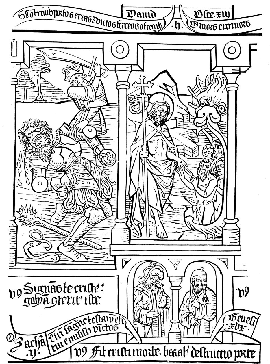 Pagina della Biblia Pauperum, XV secolo da Unbekannt