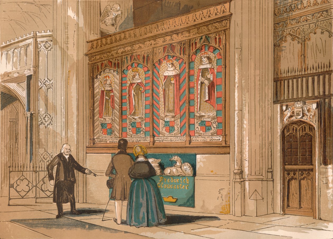 Schermo dipinto, Cappella di San Giorgio, c1845, 1864 da Unbekannt