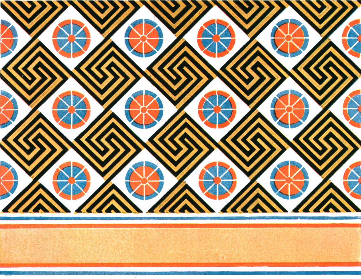 Soffitto dipinto nella Tomba di Enene a Tebe, Egitto, 1928 da Unbekannt