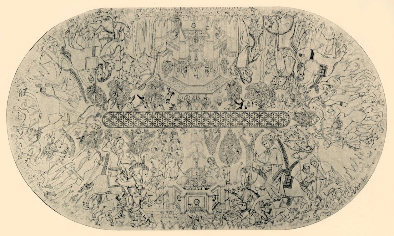 Dipinto sul soffitto della Sala della Giustizia, n. 1, 1907 da Unbekannt