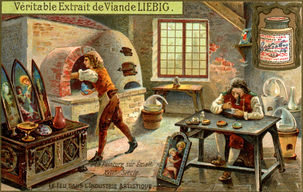 Pittura con smalti nel XVII secolo, c1900 da Unbekannt