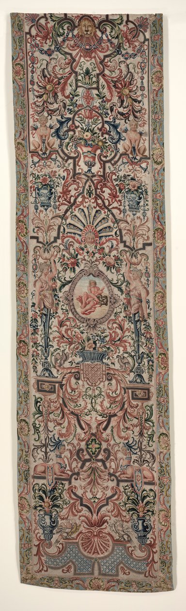 Coppia di tendaggi da letto ricamati, circa 1690 da Unbekannt