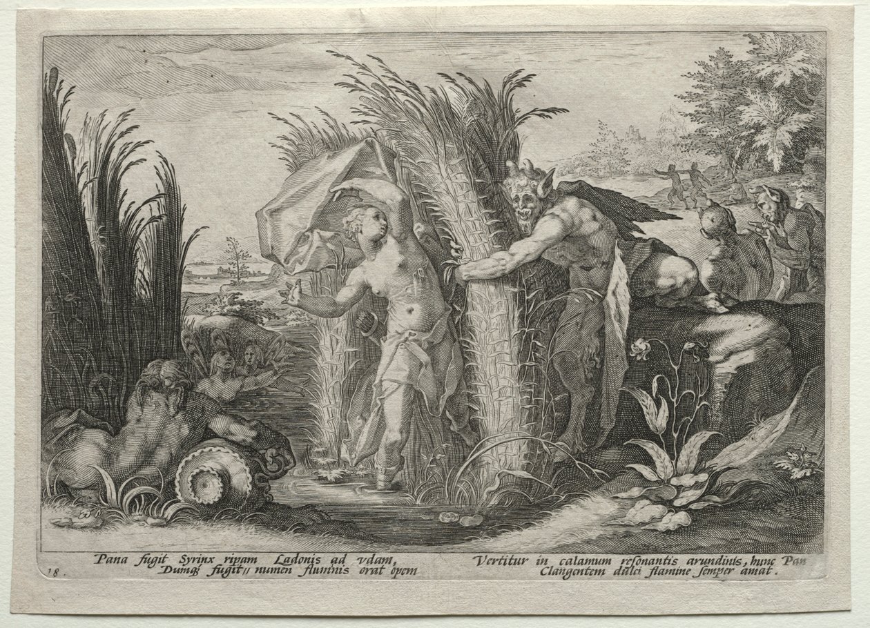 Pan che insegue Siringa, c. 1589 da Unbekannt