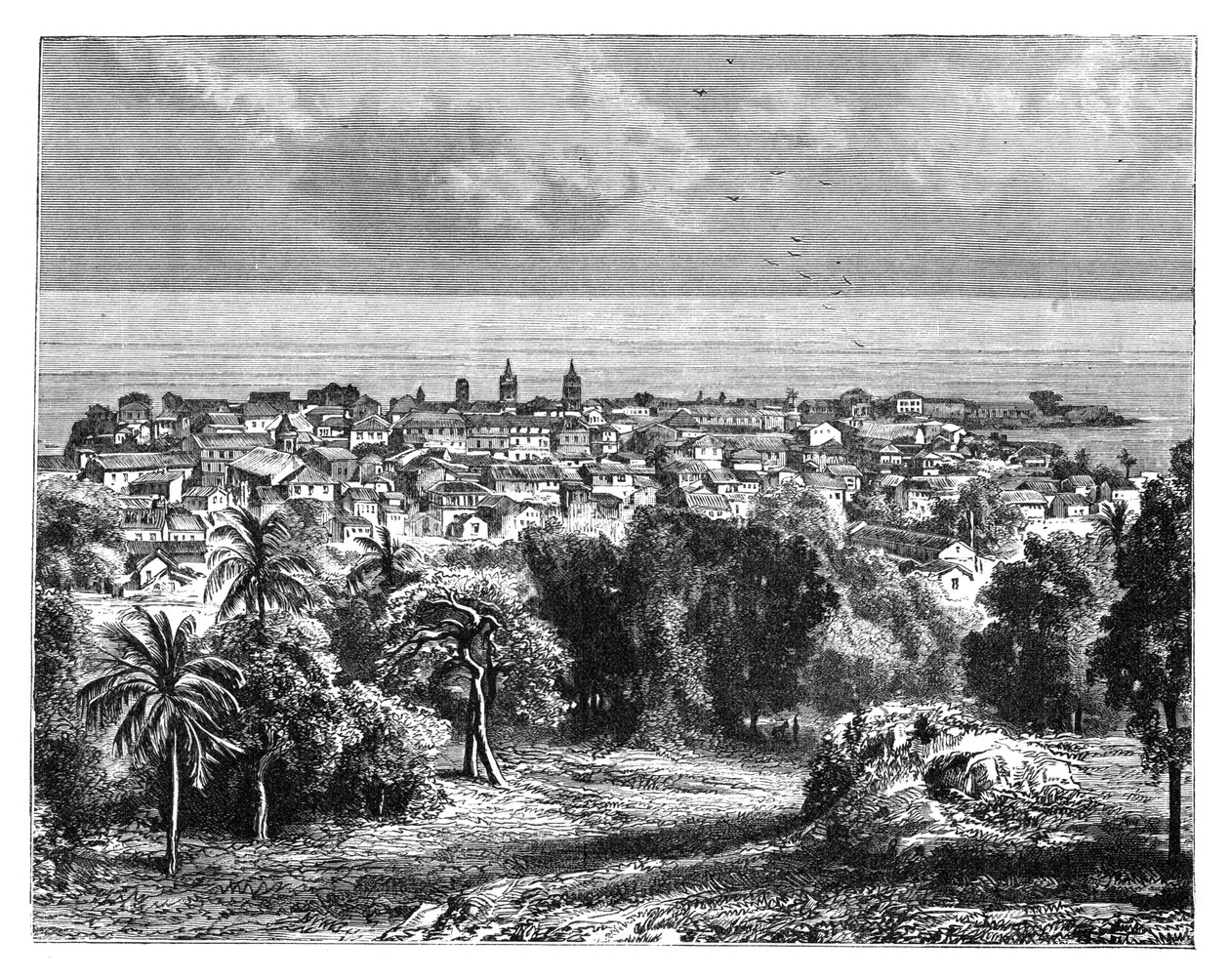 Città di Panama dal Monte Ancon, c1890 da Unbekannt