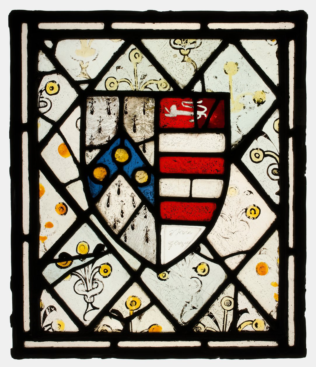Pannello con Scudo Araldico di Johnson, Britannico, ca. 1500 da Unbekannt
