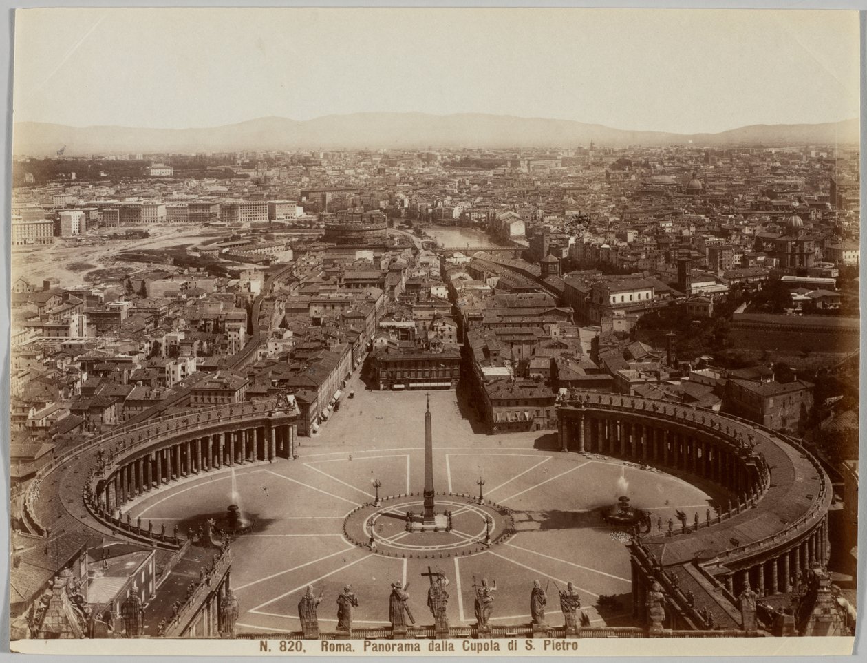 Panorama dalla Cupola di S. Pietro, Roma, c. 1860s da Unbekannt