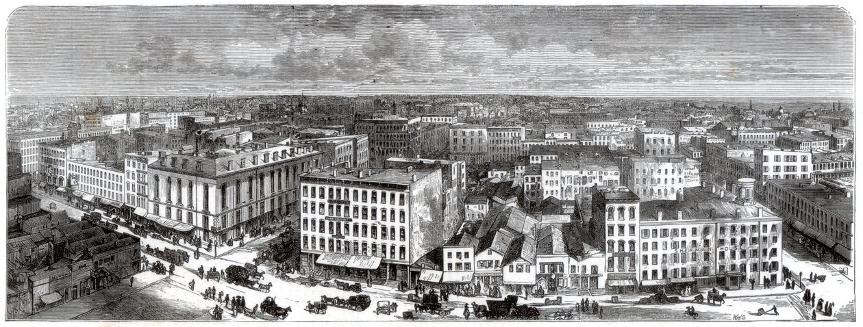 Panorama di Chicago dalla cima del Municipio, USA da Unbekannt