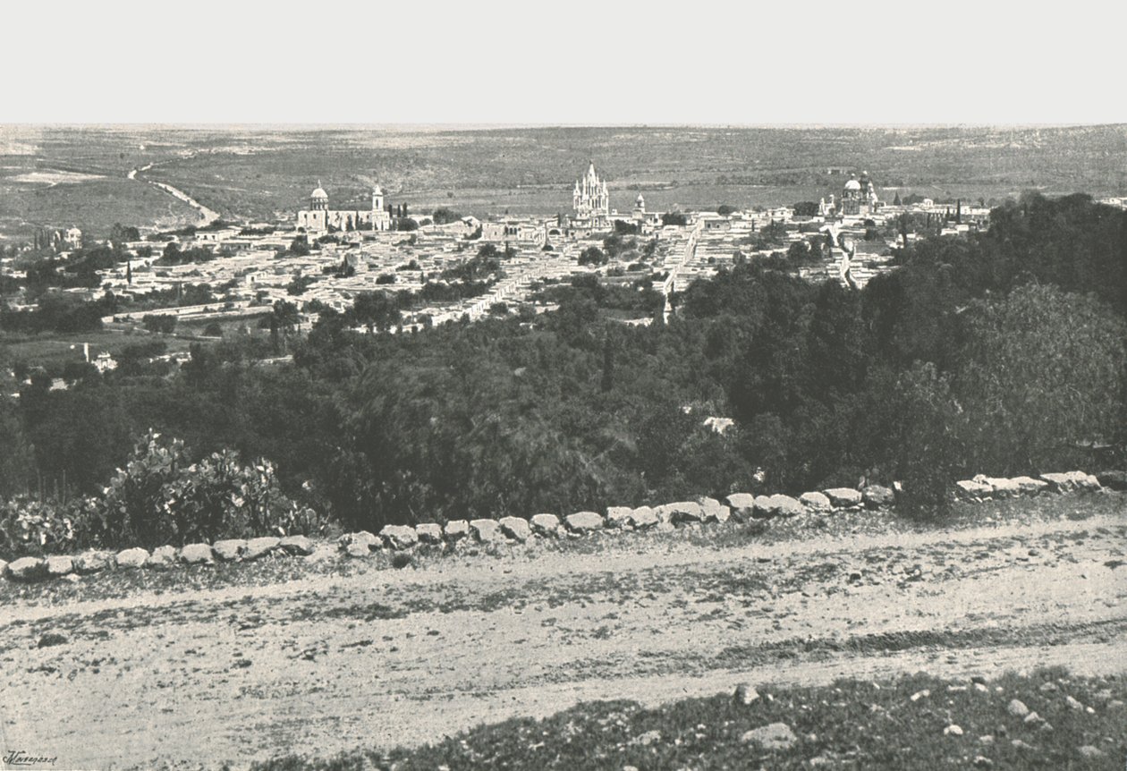 Panorama della città, San Miguel de Allende, Messico, 1895 da Unbekannt