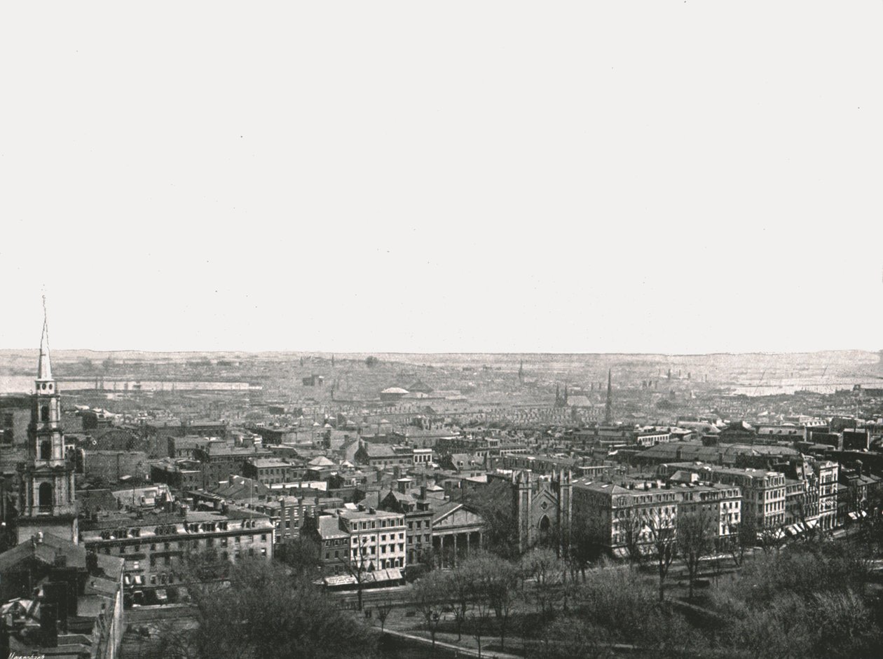 Panorama della città di Boston, USA, 1895 da Unbekannt