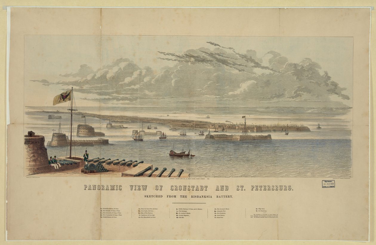 Veduta panoramica di Kronstadt e San Pietroburgo da Unbekannt