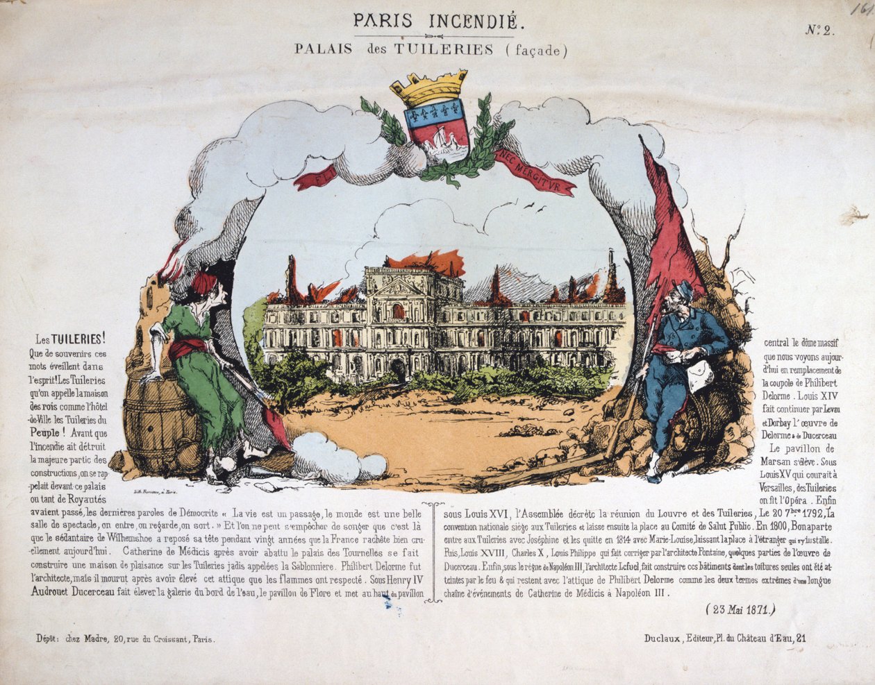 Incendio di Parigi, 1871 da Unbekannt